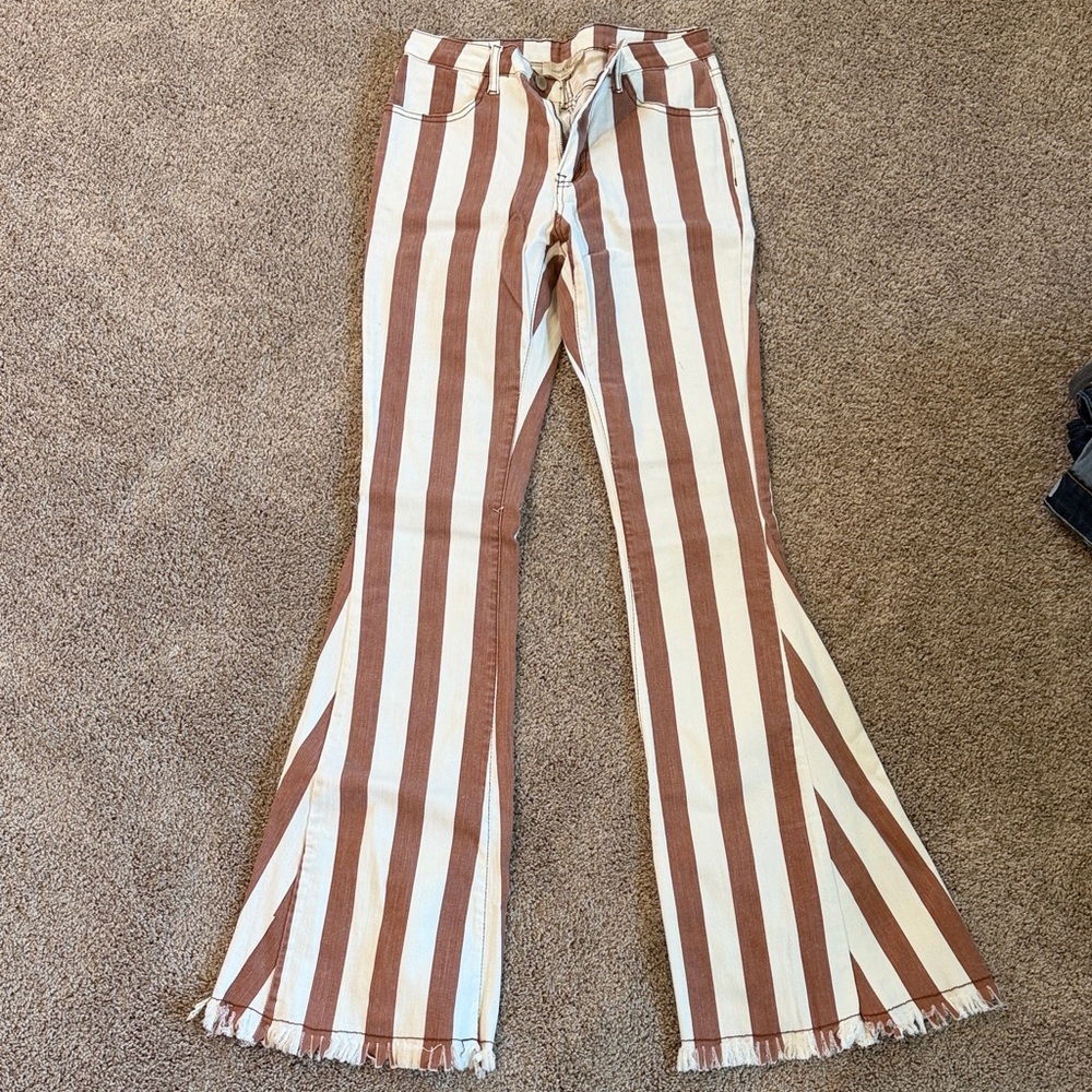 Striped Flare Women Jeans